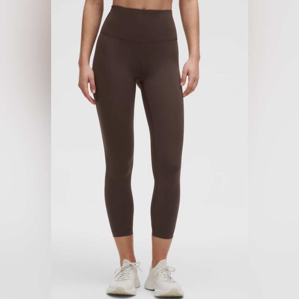 Lululemon NWT Wunder Train Ribbed High Rise Tights 25” Leggings Expresso Size 10